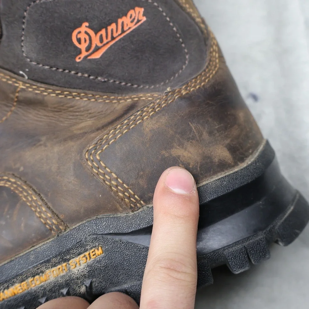 Danner Mens 9 Work Boots Brown Crafter 8 Leather Waterproof 800g Insulated Trail